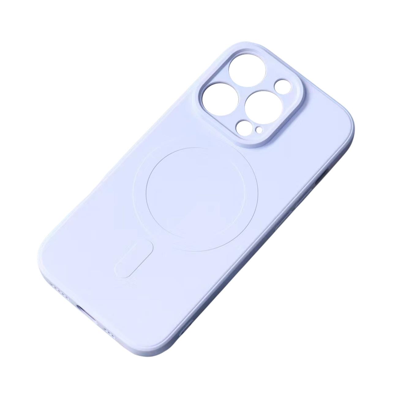 Coque en silicone Magsafe pour iPhone 14 Plus - bleu clair